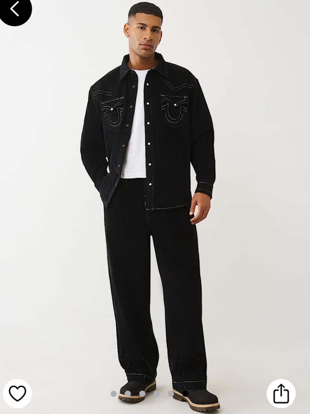 True Religion Men’s Relaxed Black Jeans